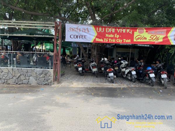 Cần sang nhanh quán cafe sân vườn mặt tiền đường Tân Thuận Tây, phường Bình Thuận, quận 7.