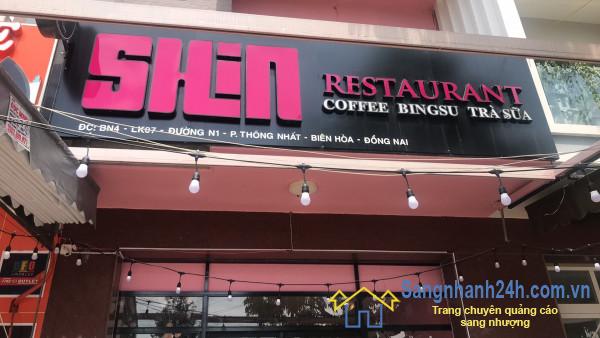 Cần sang nhanh quán cafe nằm khu dân cư đông đúc, mặt tiền đường N1, phường Thống Nhất, thành phố Biên Hòa.