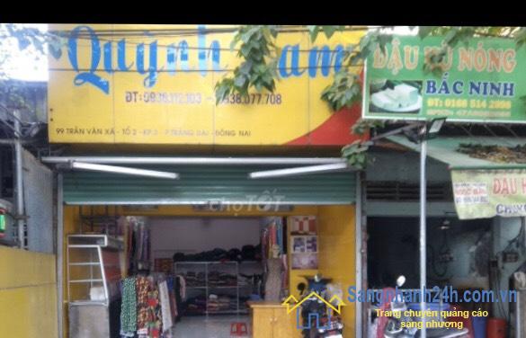 Sang shop vải mặt tiền đường Trần Văn Xã, phường Trảng Dài, thành phố Biên Hòa, Đồng Nai.