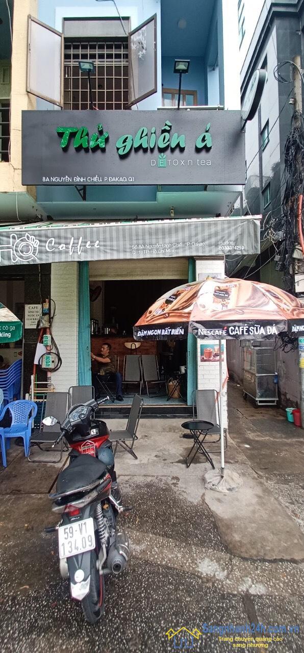 Sang nhượng quán trà sữa, cafe mặt tiền đường lớn quận 1.