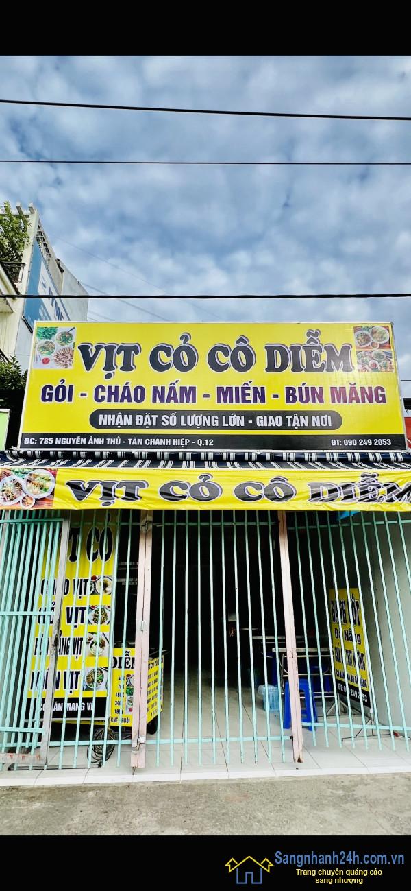 Sang nhượng quán cháo vịt mặt tiền đường Nguyễn Ảnh Thủ, quận 12.