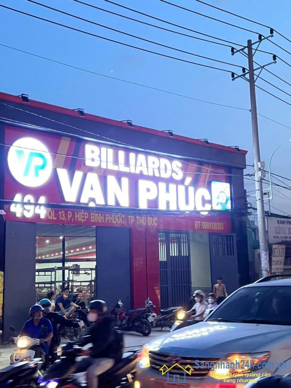 Sang Nhượng Nhanh Câu Lạc Bộ Bida Ở Trung Tâm Thủ Đức