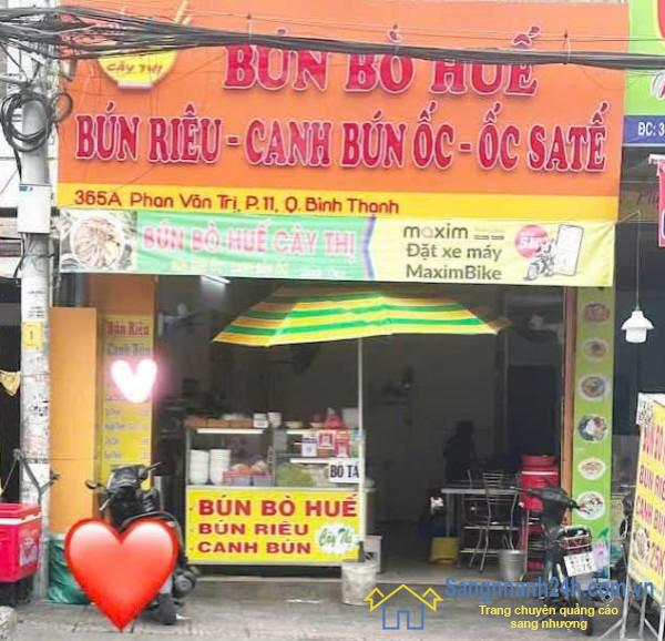 CẦN SANG NHƯỢNG LẠI QUÁN BÚN MẶT BẰNG MẶT TIỀN PHAN VĂN TRỊ