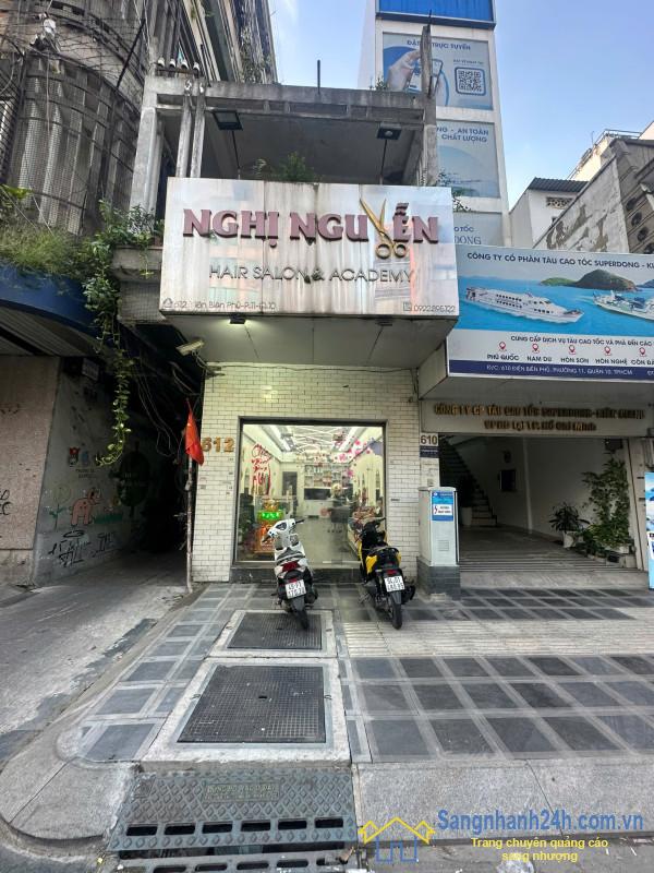 Sang Nhượng Salon Tóc Mặt Tiền Đường Ngay Góc Ngã 3 Trung Tâm Quận 10