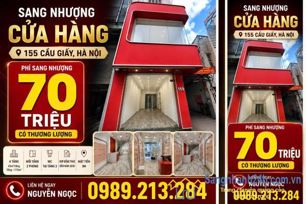 SANG NHƯỢNG CỬA HÀNG MẶT ĐƯỜNG CẦU GIẤY – HÀ NỘI